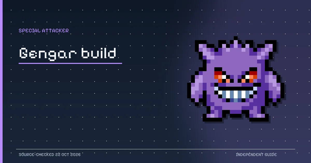 Gengar and Shadow Ball-inspired Ghost type illustration for the PokeSurvivor Gengar build.